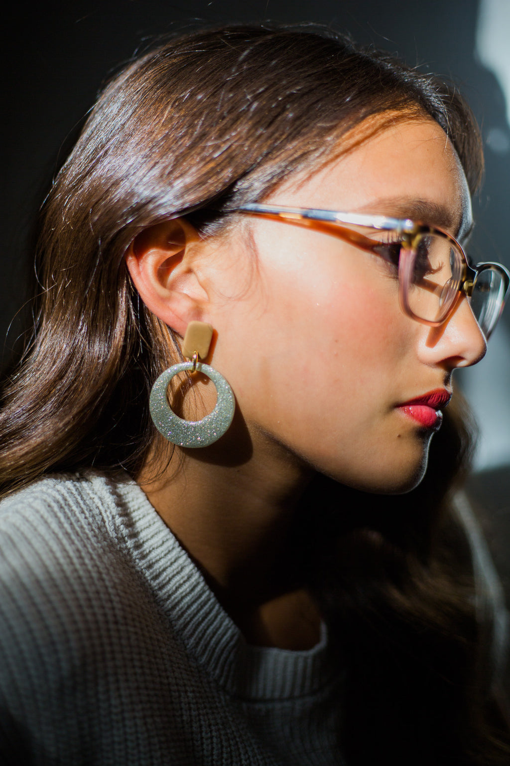 Selene Platinum Earrings