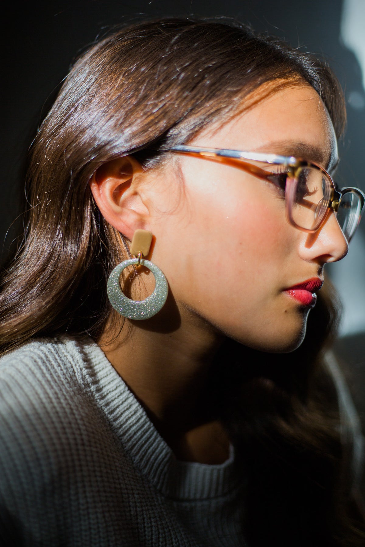 Selene Platinum Earrings