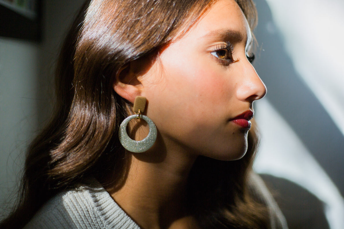 Selene Platinum Earrings