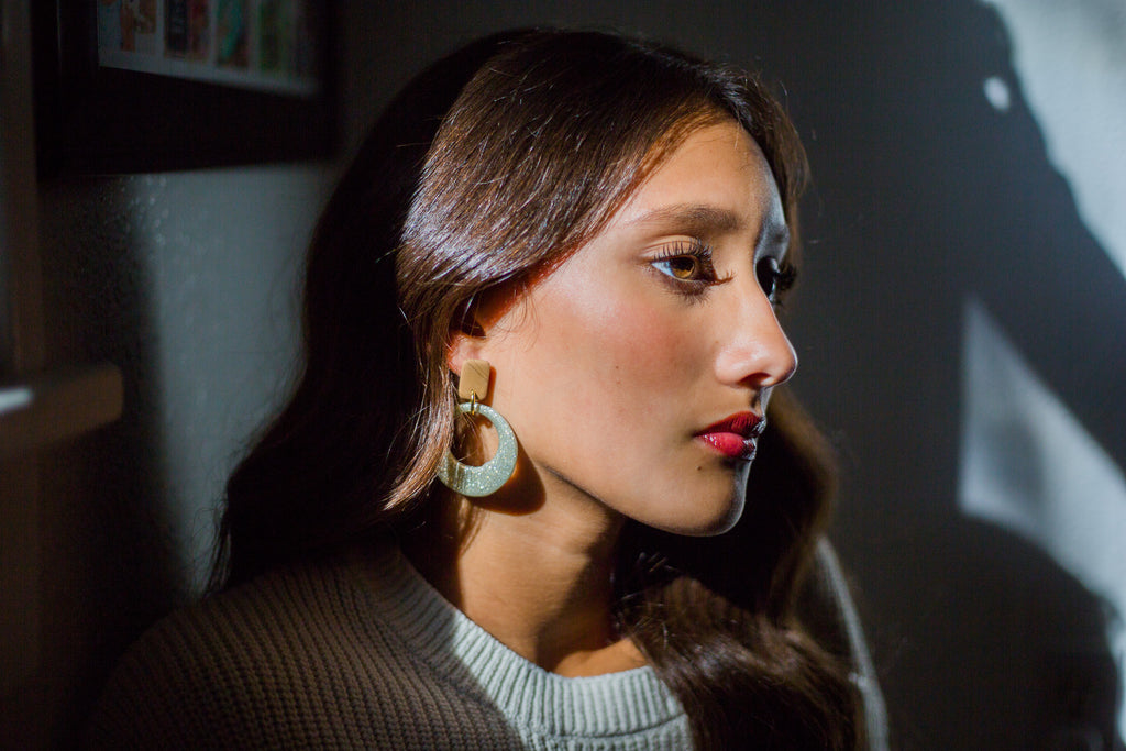 Selene Platinum Earrings