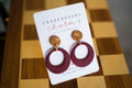 Selene Lion Maroon with Circle Tan Posts