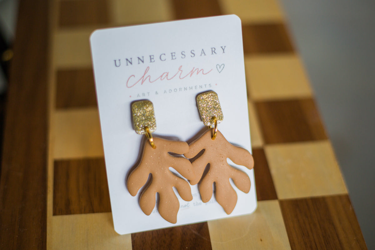 Matisse Tan Gold Rectangle Posts