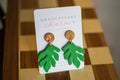 Matisse Green Gold Fleck Circle Posts