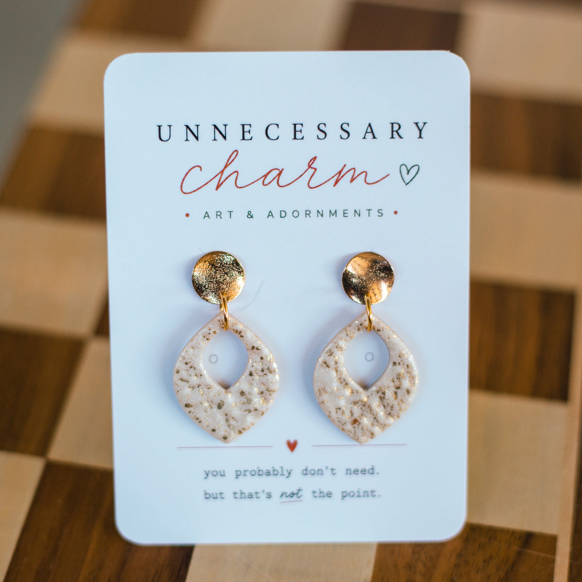 Paige Hammered Metal Pearl and Gold
