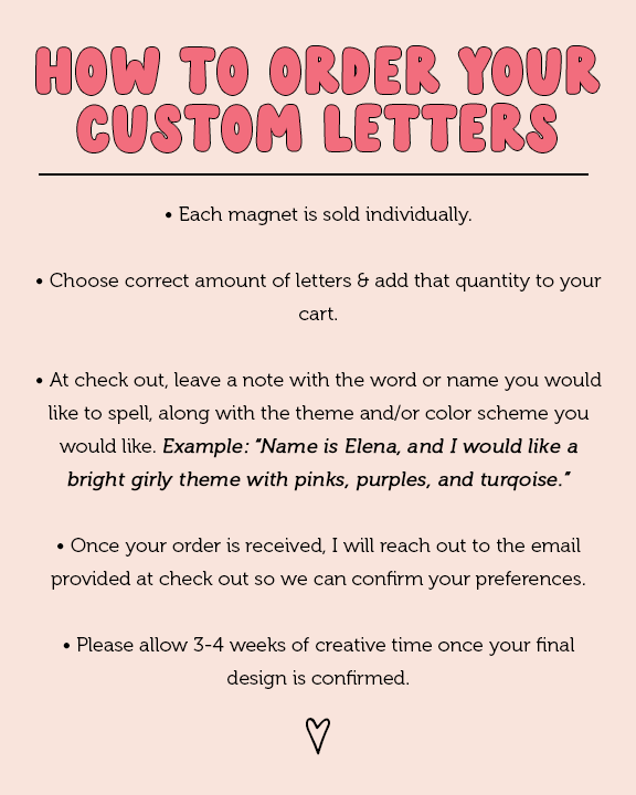 Custom Bubble Letter Magnets