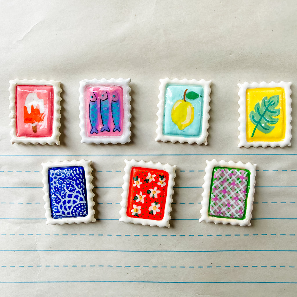 1.5 Inch Postage Stamp Magnets Set
