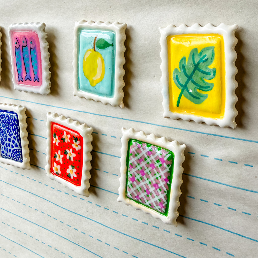 1.5 Inch Postage Stamp Magnets Set