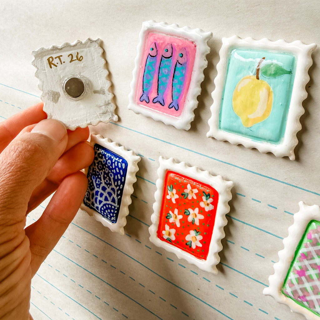 1.5 Inch Postage Stamp Magnets Set