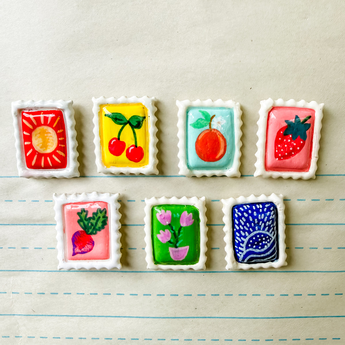 1.25 Inch Postage Stamp Magnet Set