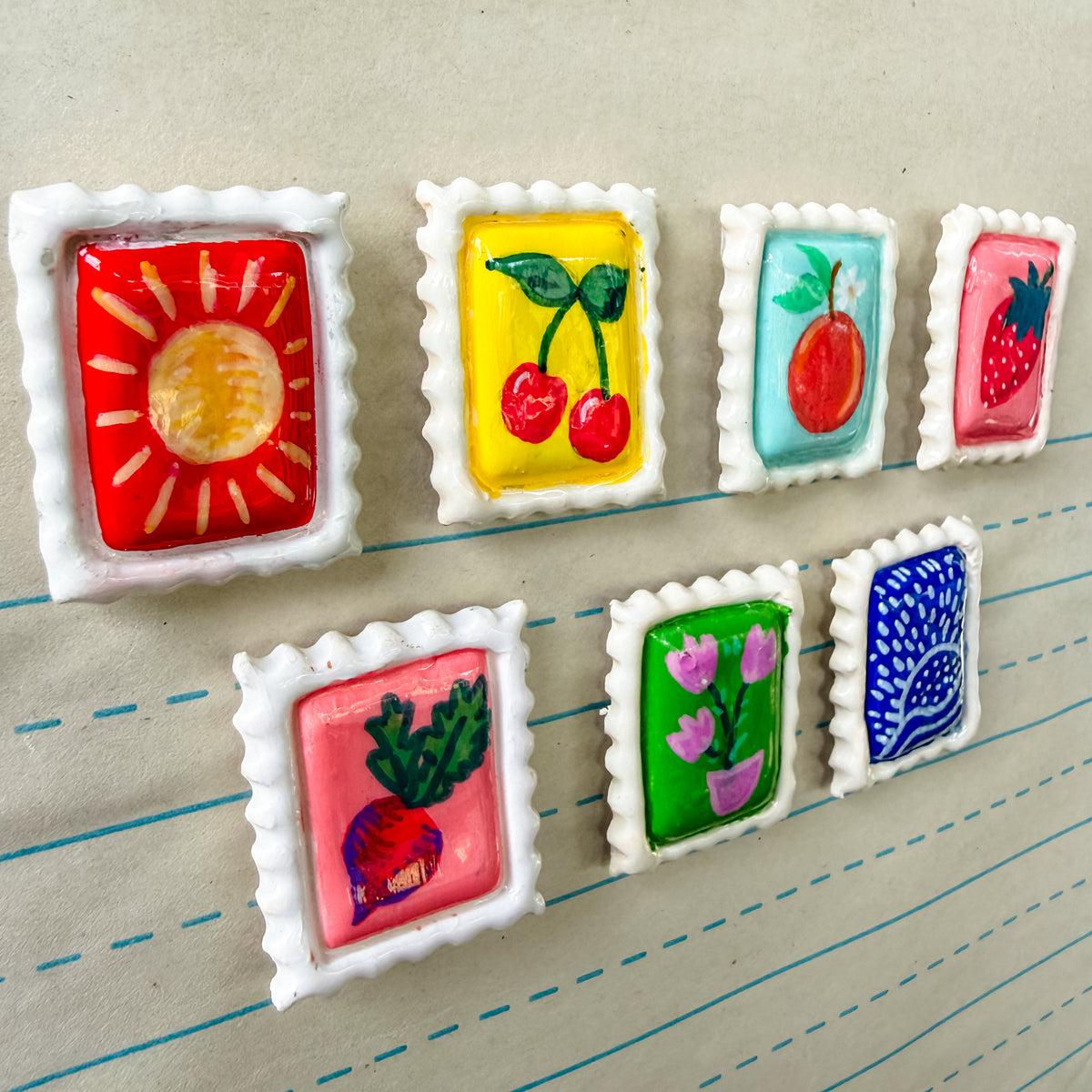 1.25 Inch Postage Stamp Magnet Set